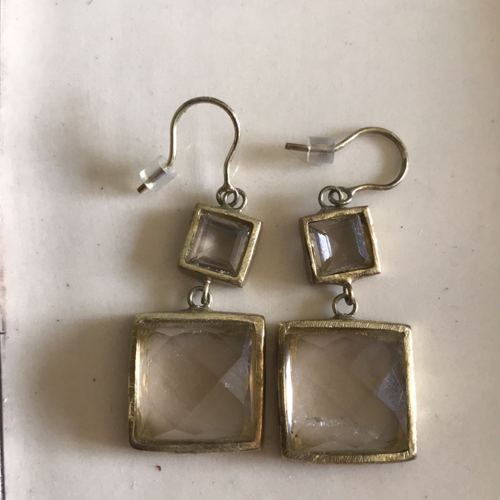 Artist made gold earrings